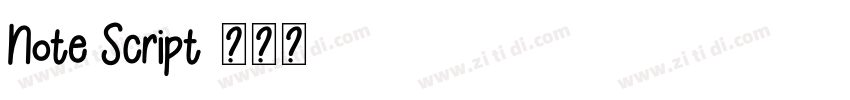 Note Script字体转换